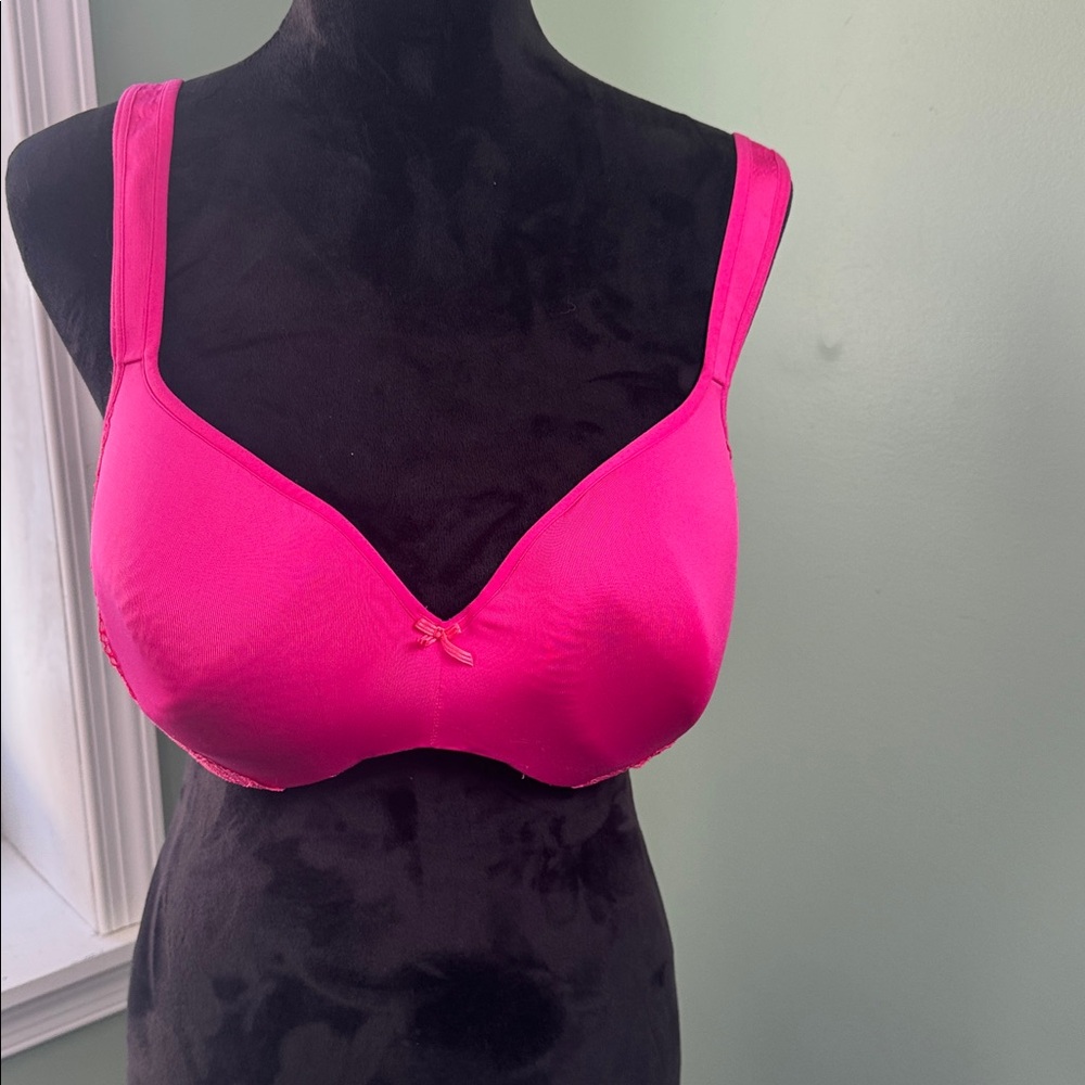 Cacique pink lightly lined Balconette bra 40DD